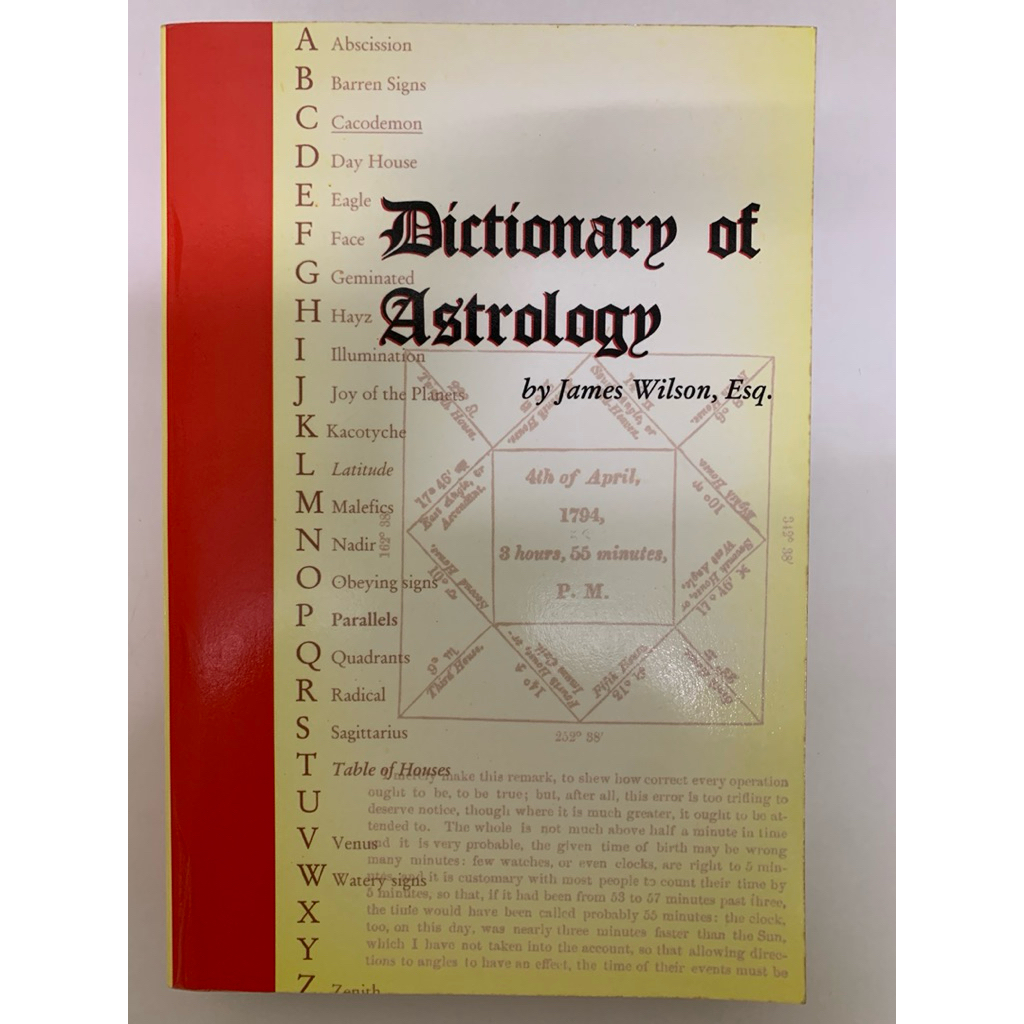 Dictionary of Astrology By James Wilson