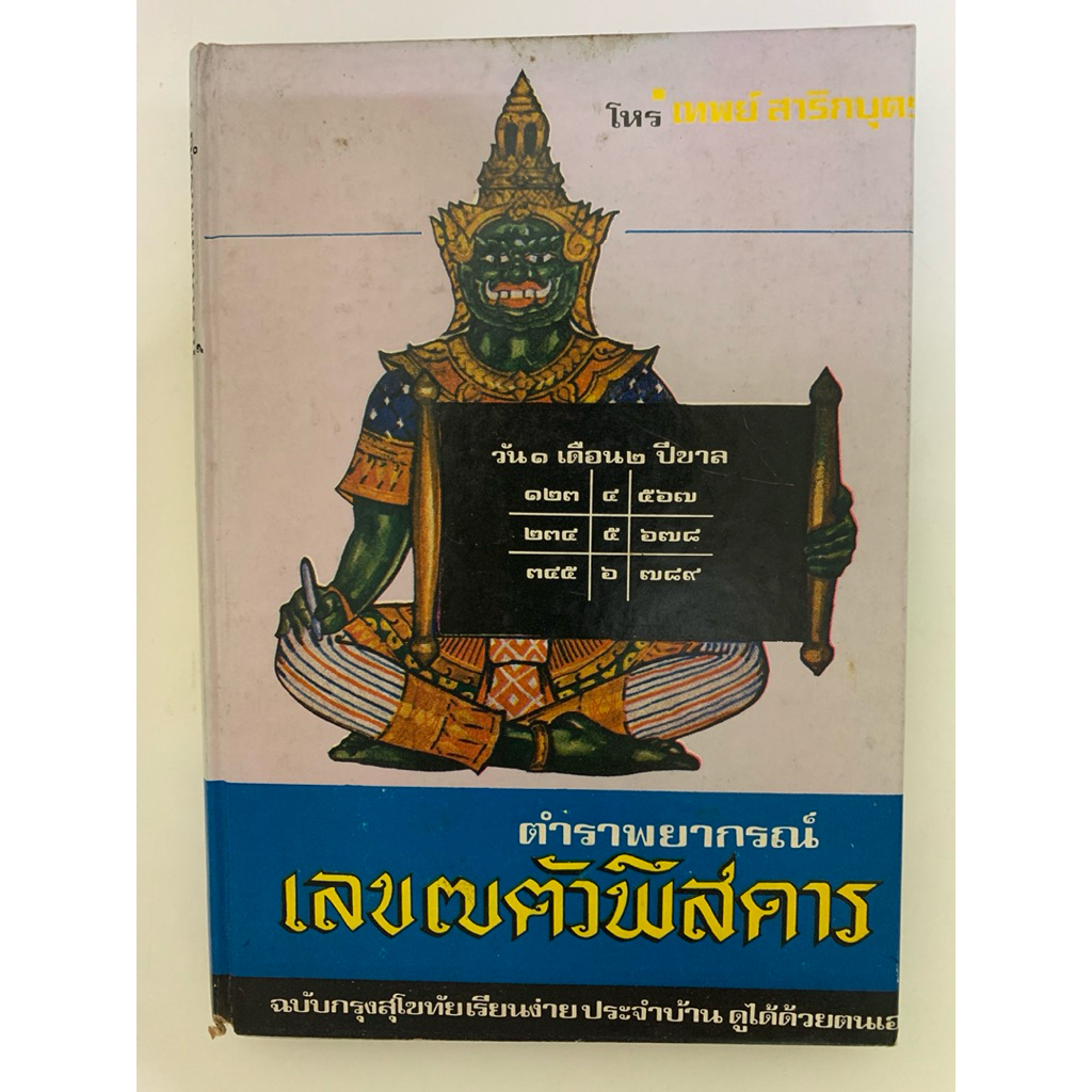 ตำราพยากรณ์ เลข๗ตัวพิสดาร อาจารย์เทพย์ สาริกบุตร